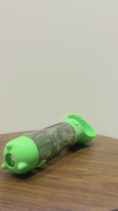 Botella dispensadora de comida y agua para mascotas